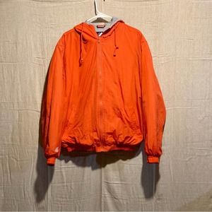 Vintage Majestic Orange Windbreaker Bomber Jacket Medium